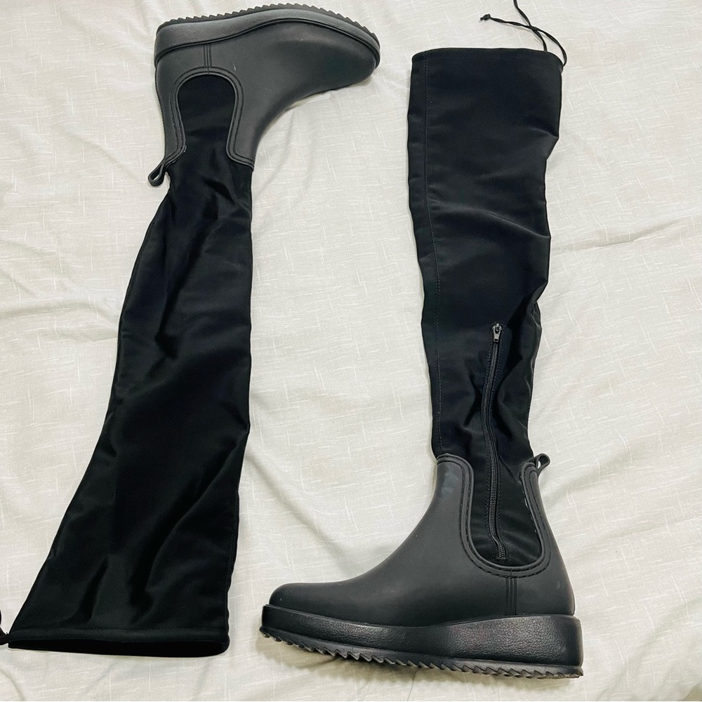 Jeffrey Campbell Black Over the Knee Boots - Picture 2 of 7